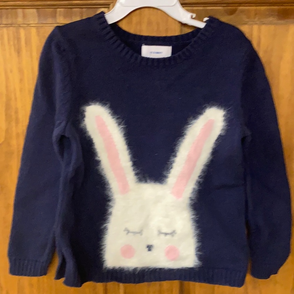 Adorable bunny sweater for a little girl